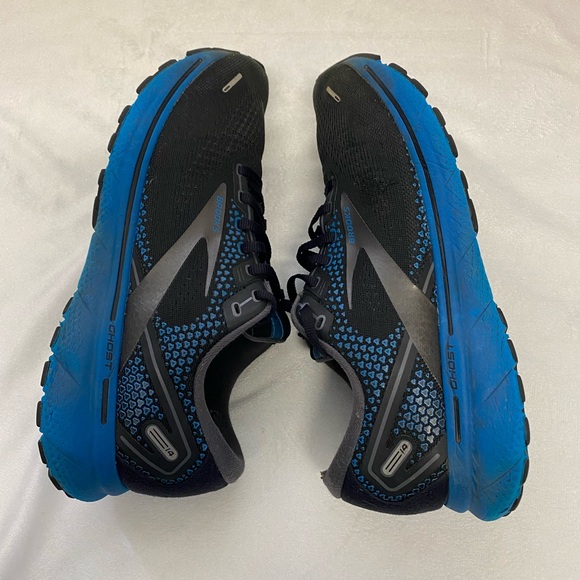 Brooks Ghost 14 Men’s Size 10 D Black Blue Running 1103691D056 Lace Up Sneaker - Picture 7 of 10